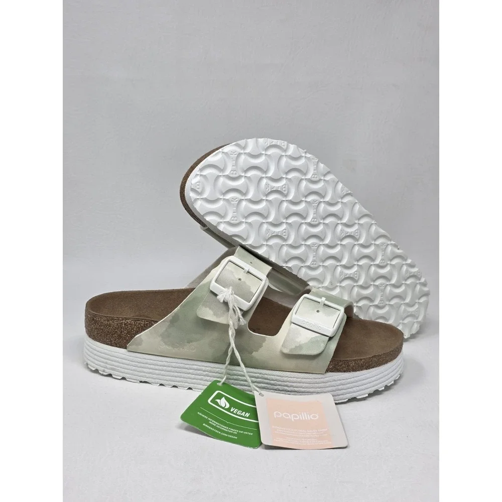 Birkenstock Womens Size 8 Arizona Platform Vegan Birko-Flor Watercolor Sandal